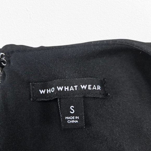 Who What Wear Black Flared Bell Sleeve Party Cocktail Mini Dress Size Small - Picture 5 of 8